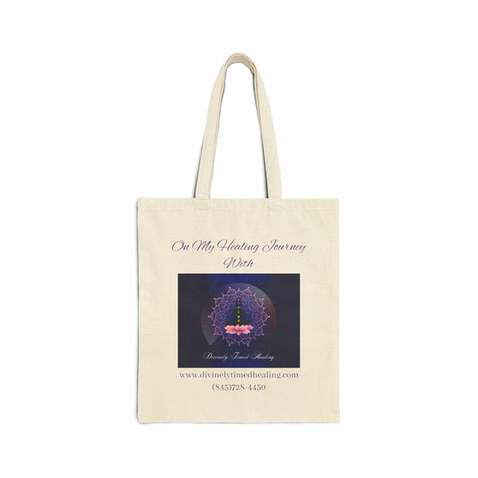 "Divinely Timed Healing" Cotton Canvas Tote Bag